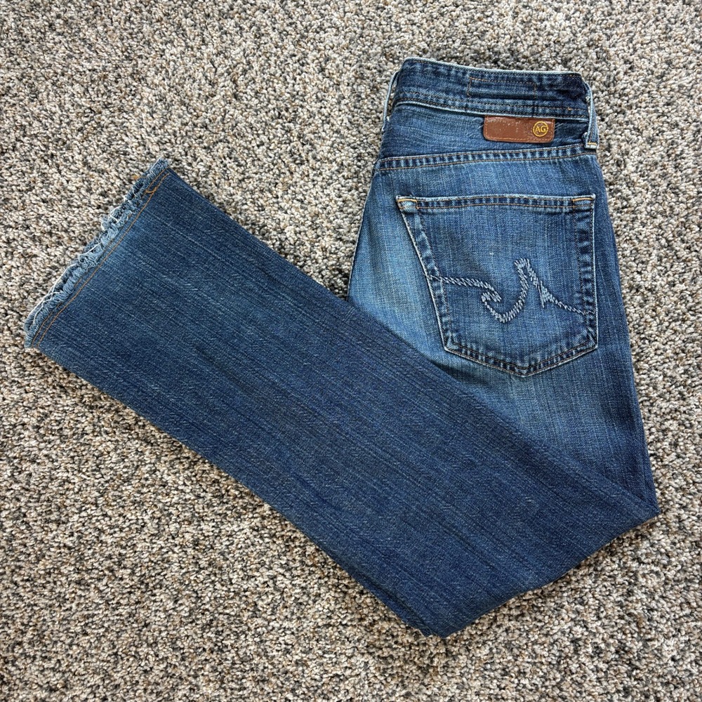 AG Adriano Goldschmied The Fillmore Men's 32x29 Jeans Blue Cotton Frayed Hem